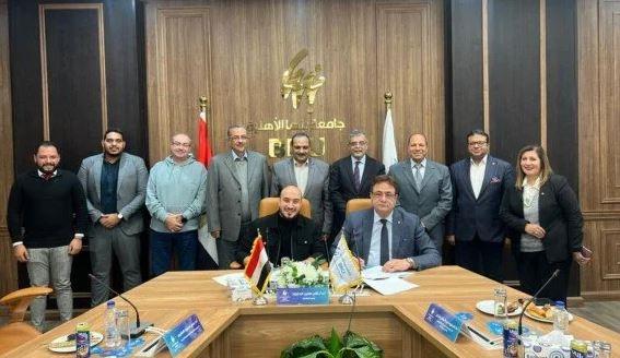 بروتوكول تعاون بين جامعة بنها الأهلية و مركز إبداع مصر الرقمية "كريتيفا بنها"