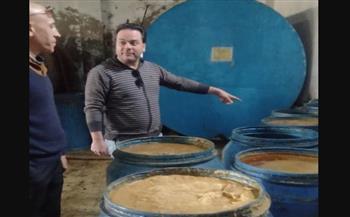 تموين الإسكندرية تضبط ورشة لتجميع زيوت طعام سبق استخدامها بدون ترخيص