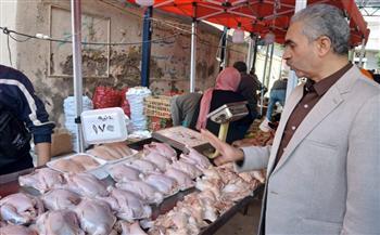 وكيل تموين الاسكندرية في جولة بـ سوق اليوم الواحد بالمندرة