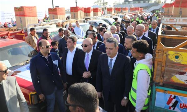 محافظ بني سويف يشهد احتفالية حزب مستقبل وطن لتجهيز 100 عروسة من الأولى بالرعاية