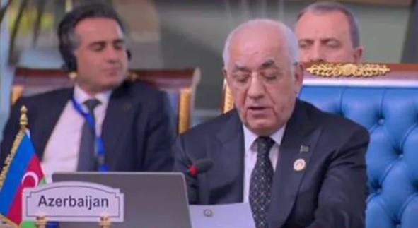 رئيس أذربيجان: لن ندخر جهدًا لتخفيف آثار الأزمة الإنسانية في غزة