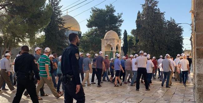مستوطنون يقتحمون الأقصى والاحتلال يستدعي عددًا من حراسه