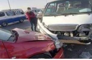 اصطدام ملاكي وميكروباص في طنطا يسفر عن إصابة 6 أشخاص