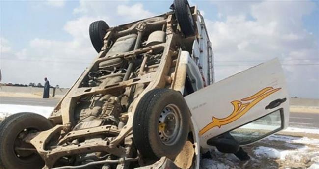 إصابة 16 شخصا فى انقلاب سيارة ربع نقل بأسيوط
