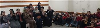 خاص| شاهد.. النشيد الوطني الفلسطيني بلغة الإشارة في مدرسة للنازحين بمخيم البريج