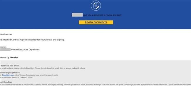 تحذير للشركات من خدع تصيد احتيالي تنتحل صفة منصة "Docusign"