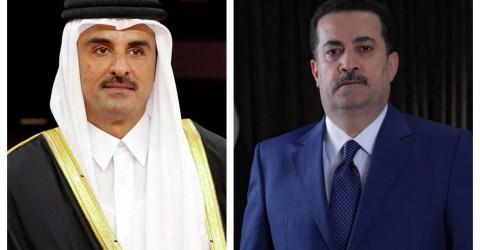أمير قطر ورئيس وزراء العراق يبحثان هاتفيا مستجدات الأوضاع في المنطقة