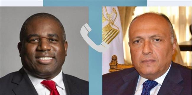 "شكري" يتلقى اتصالاً من وزير خارجية حكومة الظل عن حزب العمال البريطاني