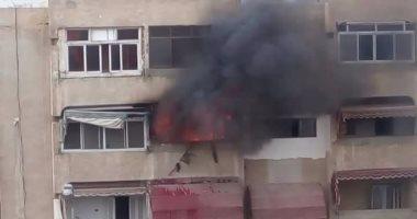 قفزت من البلكونة.. حريق شقة مايو 