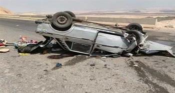 إصابة 11 شخصا في انقلاب سيارة ببني سويف
