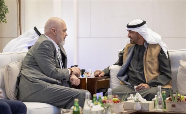 الرئيس الإماراتي ورئيس وزراء ألبانيا يبحثان سبل تعزيز العلاقات الثنائية