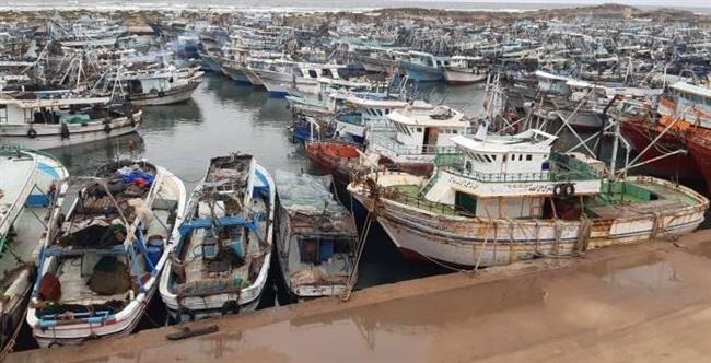إغلاق ميناء الصيد البحري ببرج البرلس وسقوط أمطار