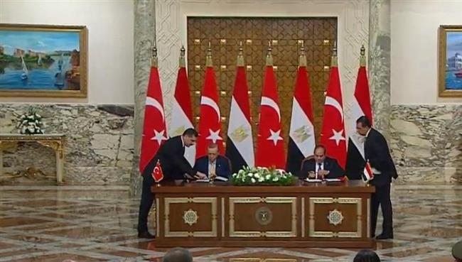 الرئيس السيسي وأردوغان يشهدان توقيع اتفاقيات تعاون مشترك