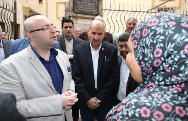 محافظ بني سويف يتفقد مشروع رفع كفاءة مسجد السيدة حورية