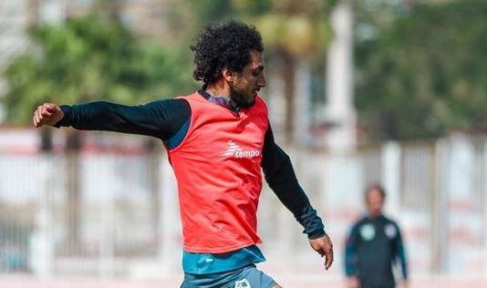تدريبات تأهيلية لـ أحمد حمدي على هامش مران الزمالك