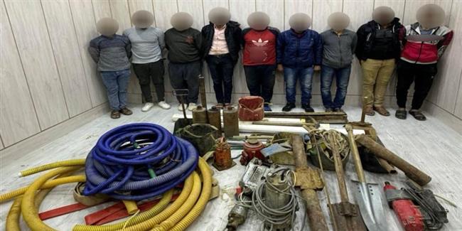 ضبط 9 أشخاص لقيامهم بالحفر و التنقيب عن الآثار بالقاهرة