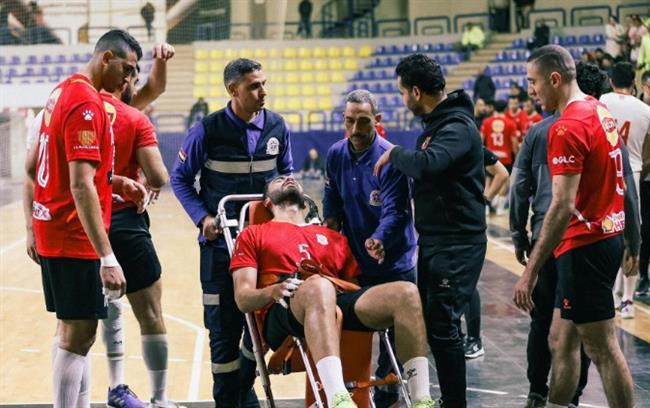 أشعة للاعب الأهلي بسبب إصابة الركبة