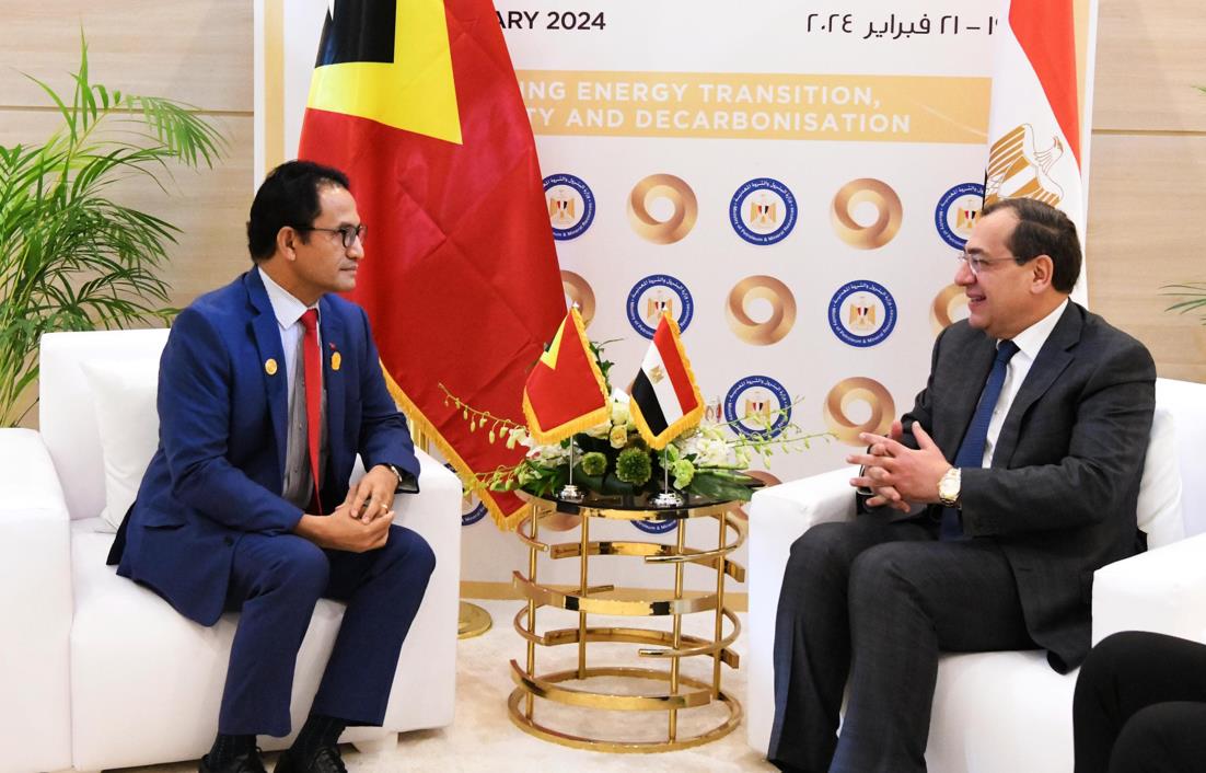 وزير البترول يبحث مع نظيره بـ جمهورية تيمور الشرقية سبل دعم التعاون