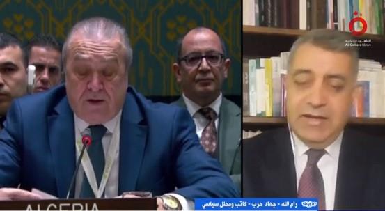 محلل سياسي: الاحتلال ليس لديه الحق في الدفاع عن النفس وفقا لقرارات الأمم المتحدة