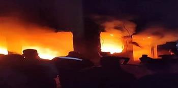   حريق مخزن زيوت بمنطقة فايد في الإسماعيلية