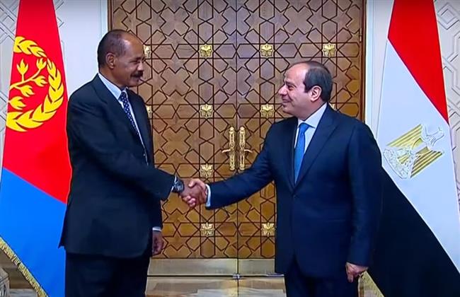 بدء مباحثات الرئيس السيسي ونظيره الإريتري بقصر الاتحادية