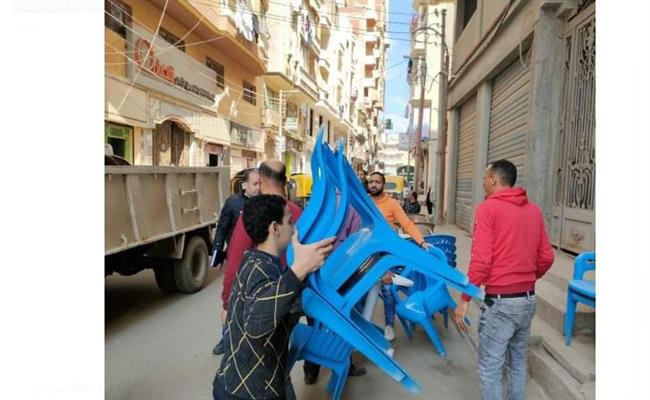 رفع 574 حالة إشغال طريق مخالف بنطاق ٥ مراكز بالبحيرة 