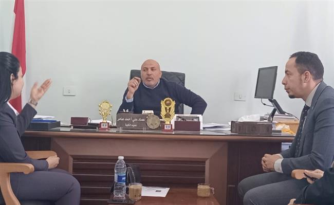 استقبال مندوبي البنك الأهلي بحاسبات جنوب الوادي