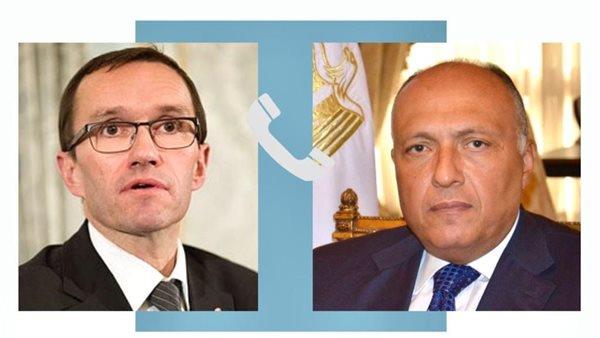 وزير الخارجية ونظيره النرويجي يؤكدان أهمية حشد الدعم الدولي لإدخال المساعدات إلى غزة