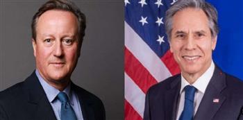   وزيرا خارجية الولايات المتحدة وبريطانيا يبحثان سبل تحقيق هدنة إنسانية في غزة