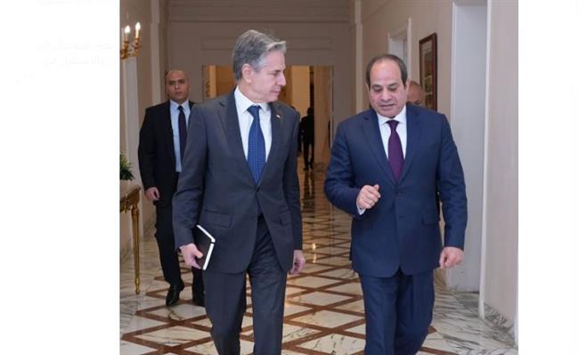 الرئيس السيسي يستقبل وزير الخارجية الأمريكي أنتوني بلينكن