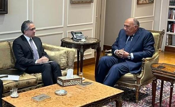 وزير الخارجية يستقبل مرشح مصر لمنصب مدير عام "اليونسكو"