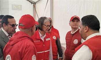   "كيت فوربس" : نشكر جهود الهلال الأحمر المصري الإنسانية تجاه الفلسطينيين بقطاع غزة