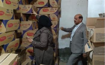 ضبط مخزن مواد غذائية بدون ترخيص بالإسكندرية 
