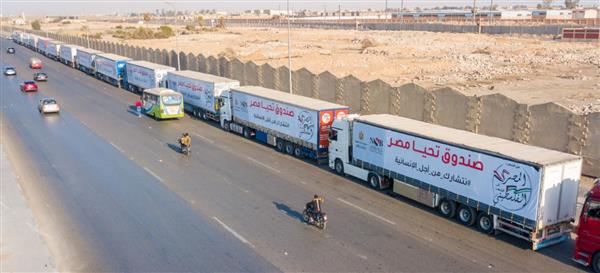 "تحيا مصر" يطلق 101 شاحنة لإغاثة أهل غزة مع حلول شهر رمضان