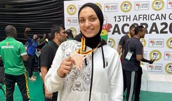   لاعبة الجودو "آية إيهاب" تحرز ميدالية برونزية في دورة الألعاب الإفريقية