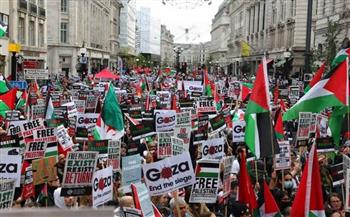   مظاهرة لدعم غزة أمام مقر الحكومة النمساوية بالتزامن مع زيارة وزير الخارجية الأمريكي