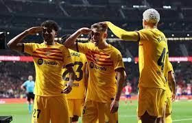 برشلونة يفوز 3-صفر على مضيفه أتليتيكو مدريد في الدورى الإسباني