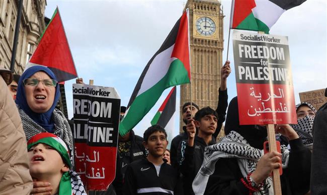 توقعات باستمرار الاحتجاجات الداعمة لـ فلسطين في بريطانيا عقب خطاب "سوناك"