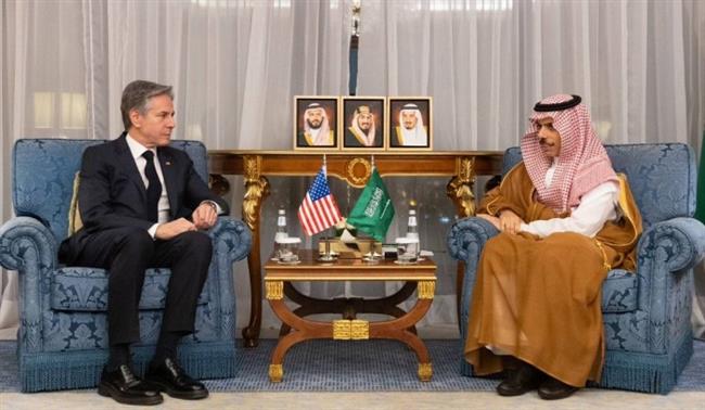وزيرا خارجية السعودية والولايات المتحدة يبحثان تطورات الأوضاع في غزة