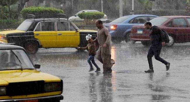 أمطار على الإسكندرية تزامنًا مع بدء نوة " عوة وبرد العجوزة "
