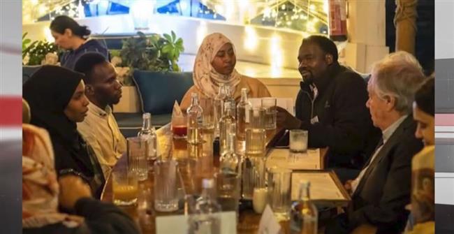 جوتيريش يتناول الإفطار مع عدد من اللاجئين وطالبي اللجوء السودانيين في مصر 
