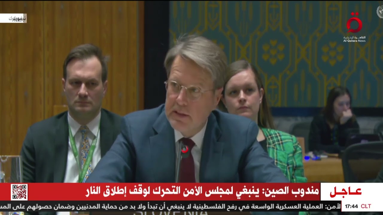 مندوب سلوفينيا أمام مجلس الأمن يثمن جهود مصر وقطر لإنهاء الأزمة الإنسانية في غزة