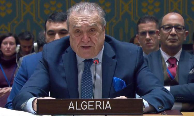 ممثل الجزائر في مجلس الأمن : اعتماد قرار اليوم بداية نحو تحقيق آمال الشعب الفلسطيني