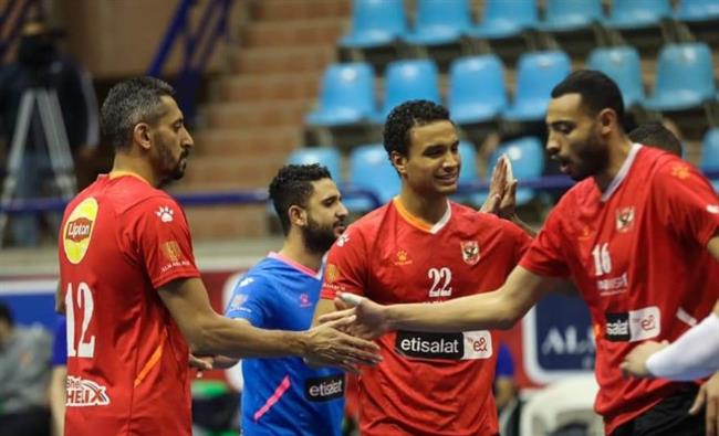 رجال طائرة الأهلي يواجه سبورتنج بنصف نهائي الدوري
