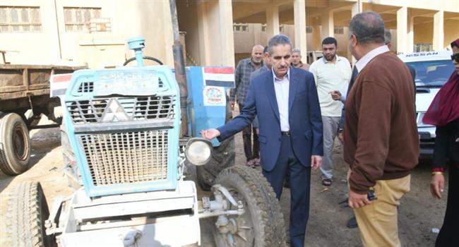 محافظ الغربية يتابع موقف المعدات الهندسية بالحملة الميكانيكية بقطور
