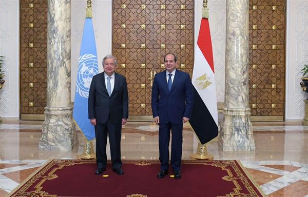 جوتيريش يؤكد التقدير الدولي للدور المصري المحوري
