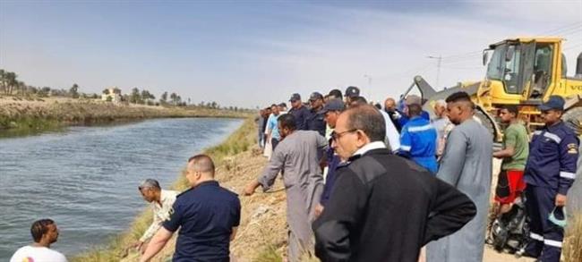 انتشال 7 جثث ومصاب.. ارتفاع ضحايا حادث انقلاب سيارة في ترعة بقنا