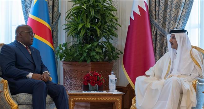 أمير قطر ورئيس الكونغو الديمقراطية يبحثان سبل تعزيز العلاقات الثنائية