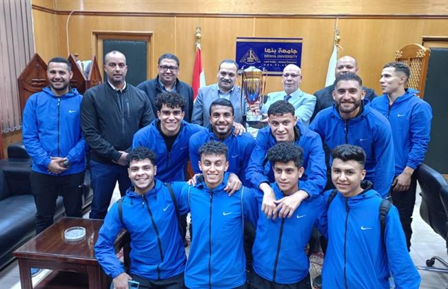 " جامعة بنها " تكرم الفائزين في الدورة العربية لخماسيات كرة القدم للجامعات