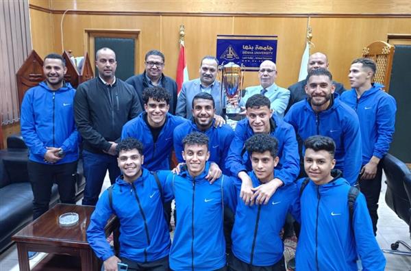 " جامعة بنها " تكرم الفائزين في الدورة العربية لخماسيات كرة القدم للجامعات